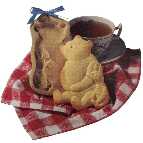 VTG NIB Brown Bag Disney Winnie the Pooh & Piglet Ceramic Cookie Mold - Picture 2 of 6